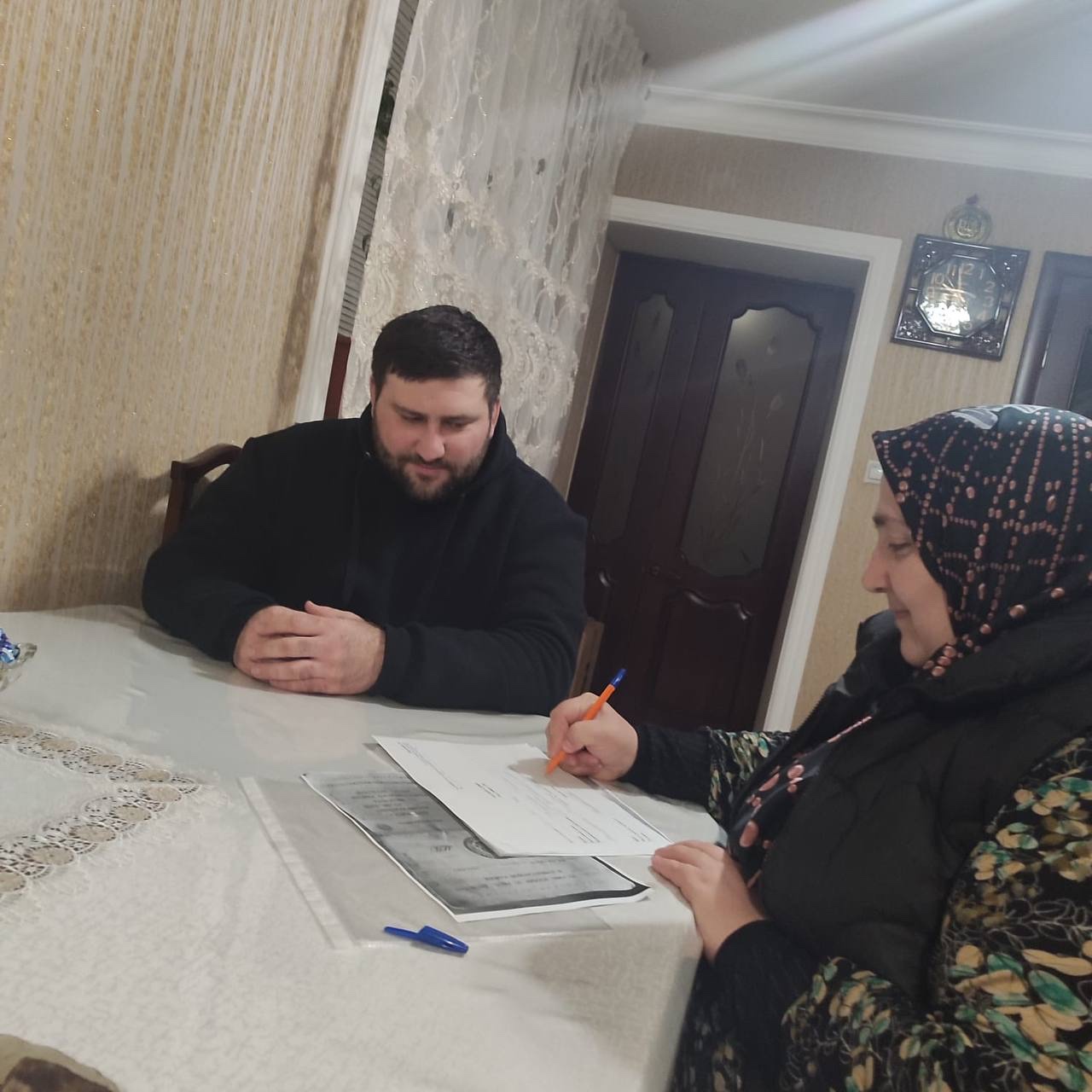 Посетила на дому участника СВО Магомедалиева Магомедхана М.